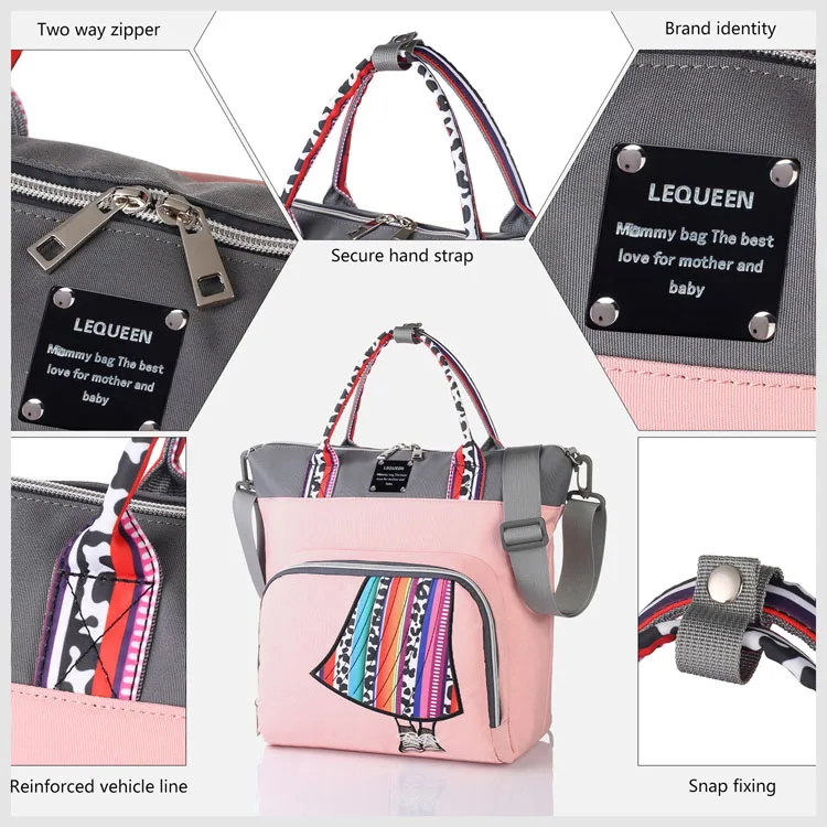 Hot Sale Outdoor Portable Baby Diaper Bags Large Capacity Mommy Backpack Bag