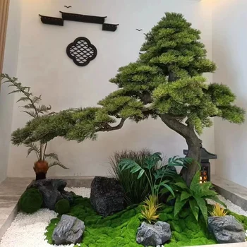 200cm height artificial  large tree plant indoor decorative green pine bonsai tree