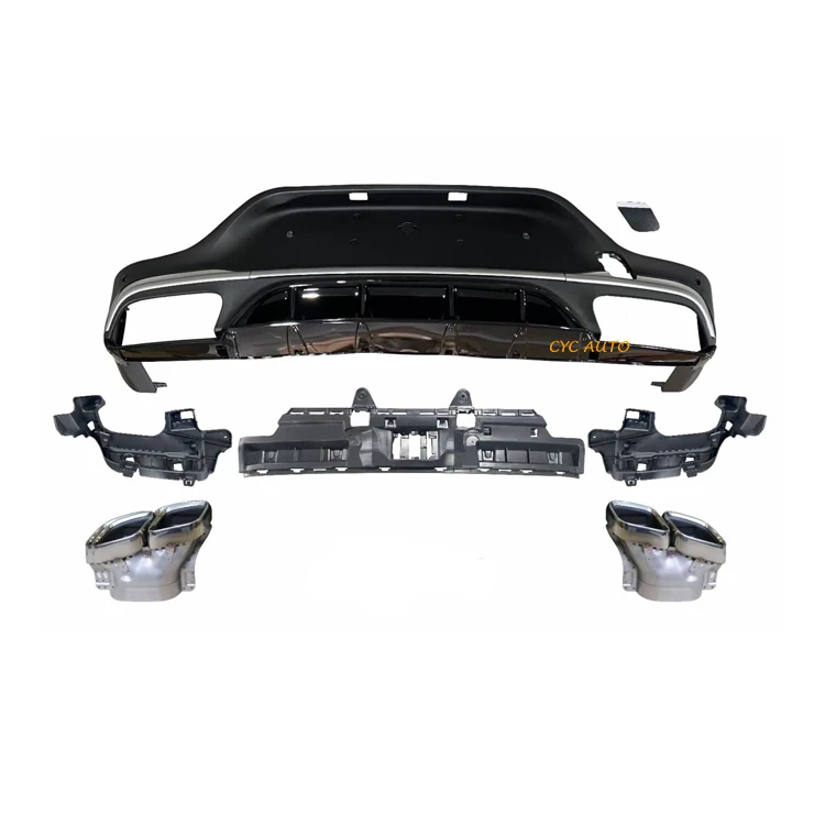 GLC X253 Modified Diffuser Coupe Class for Mercedes Benz GLC63S X253 Rear Diffuser with Exhasut Tips 2020