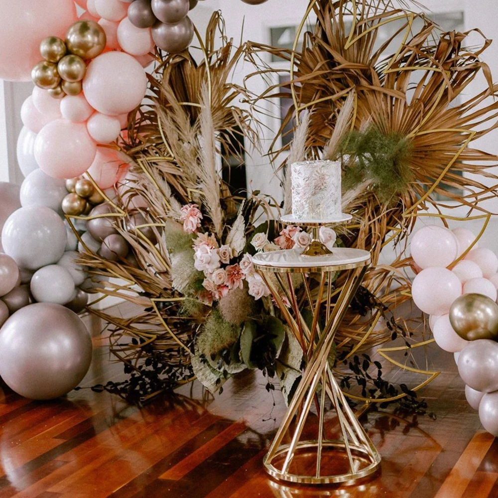 Стильная металлическая подставка для стола из нержавеющей стали 3