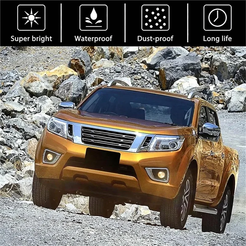 Feux Jour Clignotants Antibrouillard Pour Nissan Navara NP300 D23 (2015-2019) - Blanc Et Jaune - ABS