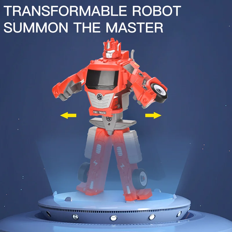 Hot Assembly 3 in 1 Deformation Truck Robot Toys Pull Back Diy Assembly Fire Engine Model Kit