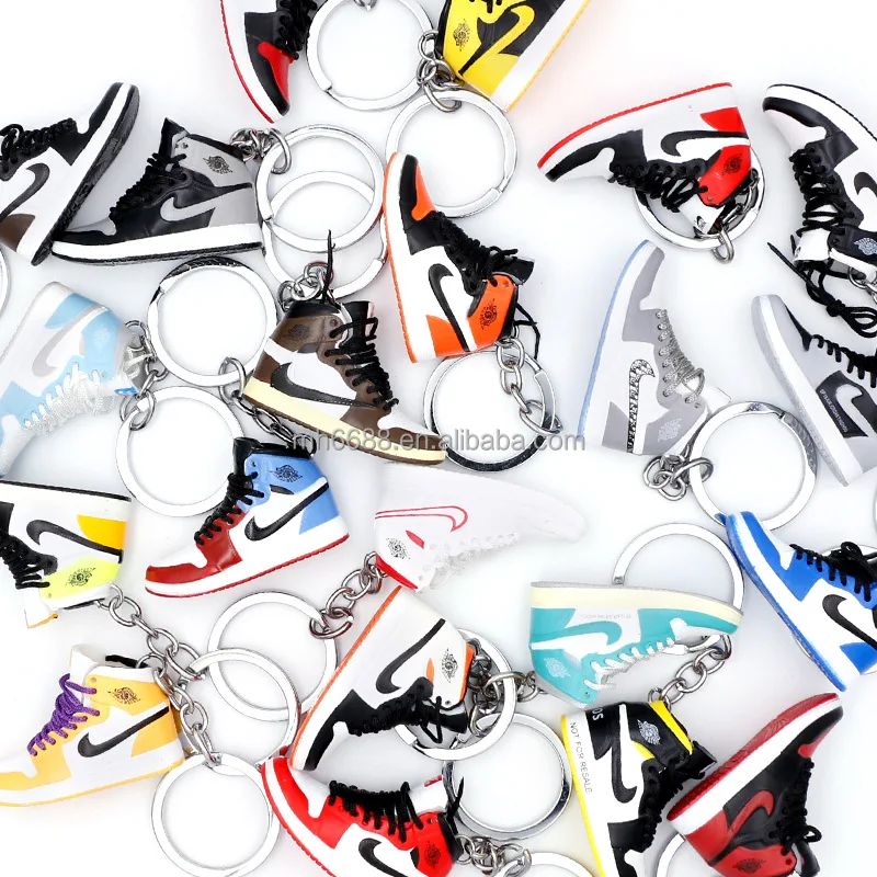 mini nike shoe keychain