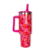 #2-Rosa Roja a Cuadros con Flores