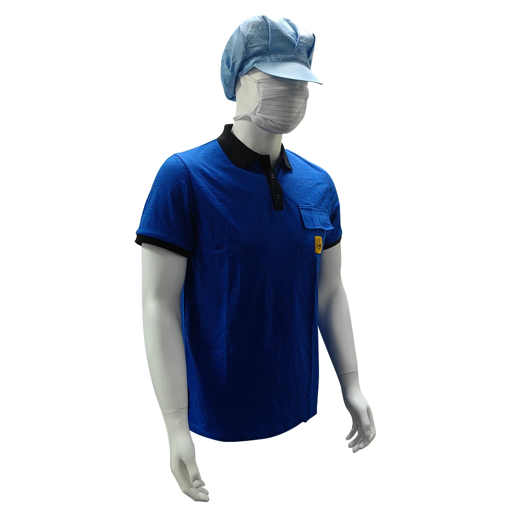 ALLESD Antistatic Cotton Comfortable Shirts ESD Polo T Shirt with Embroidery Logo SML-5XL