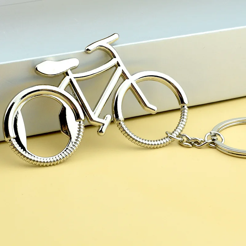 Creative Bike Poker Key Chain Design Custom Logo Keychain Craftwork Metal Bike Bicycle Bottle Opener Keychain Gift Wholesale