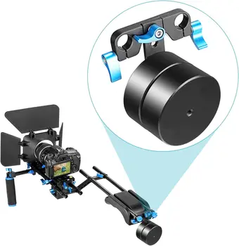 Neewer Aluminum Alloy 4.6lbs/2.1kg Removable Counter Weight for Balancing Shoulder Mount Rig Stabilizer Fits 15mm detail image