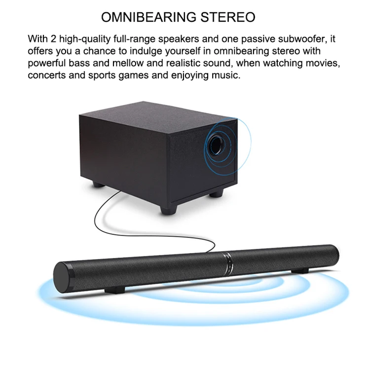 Home Theater System Soundbar with Wireless Subwoofer - BT5.0