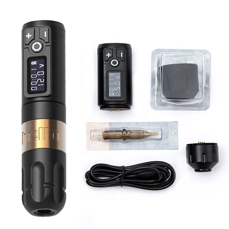 Ambition Soldier Wireless Tattoo Machine Kit Complete Rotary Black