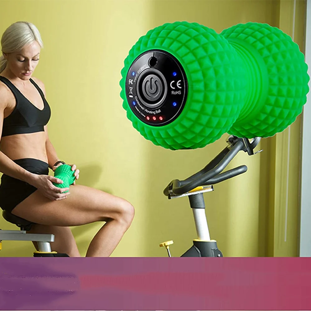 Factory Oem Wholesale Foot Massage Ball Vibrating Roller Vibration Peanut  Massage Ball