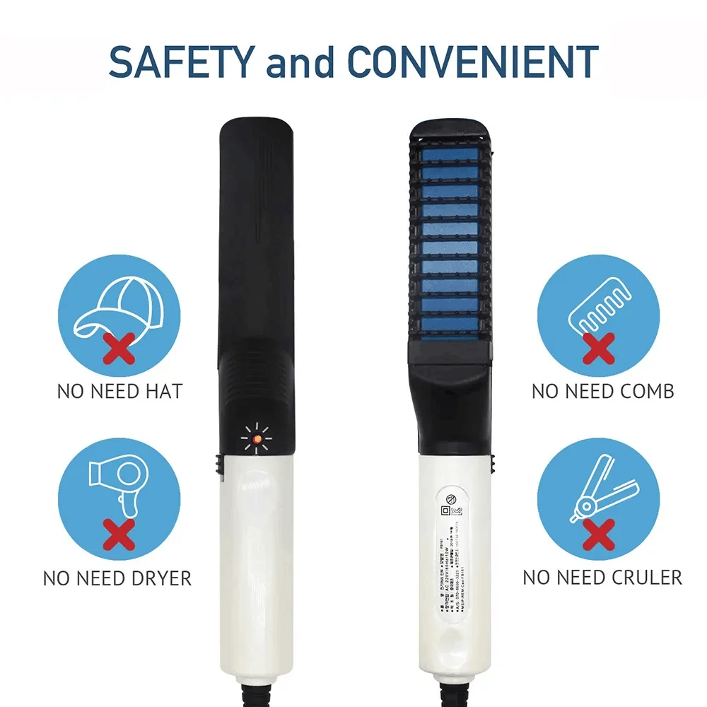 Multifunctional Moustache Styling Comb Portable Ceramic Thermal Straightener Travel Beard Comb
