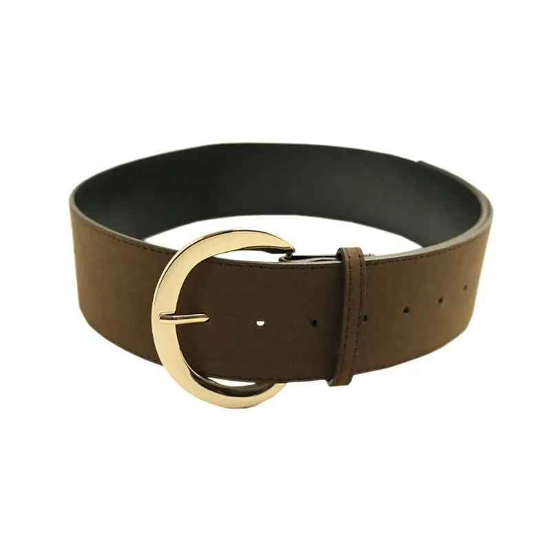 Women Wide Belt for Dresses Fashion Chunky Suede Belt Thick  display picture 1