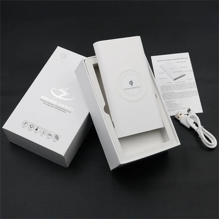 Qi Wireless Charging Standard 10000mah With Flash Light Slim Power Bank ...