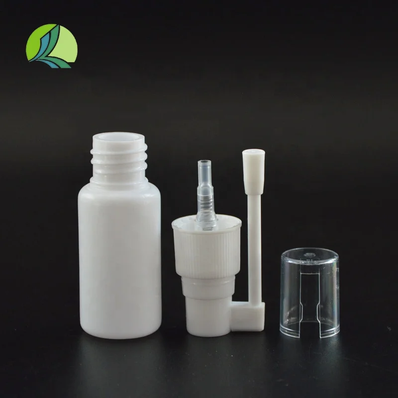 Manufacturer HDPE 30ml 20ml 10ml 5ml Fine Mist Medical Nasal Pump Spray Bottle for Health Care Long Nozzle White Spray Bottle