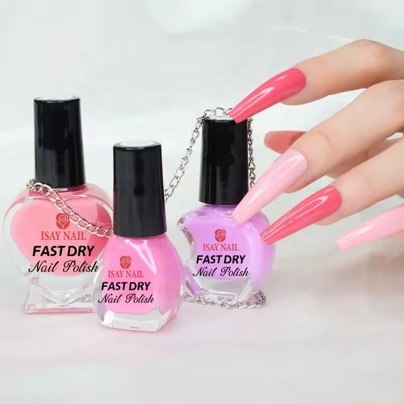 Новый дизайн 3-в-1 Быстрый воздух сухой лак для Ногтей Стойкий УФ с объемом 15 мл и 12 OEM бесплатным образцом