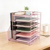 8126 Single-sided A6 Pink Six-Tier File Holder (Customized)