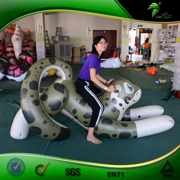 Custom Inflatable Snow Leopard Hongyi Inflatable Ride on Animals Toys Inflatable Air Leopard