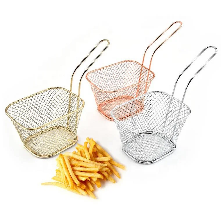 Tray Stainless Steel Fries, Mini Basket French Fries