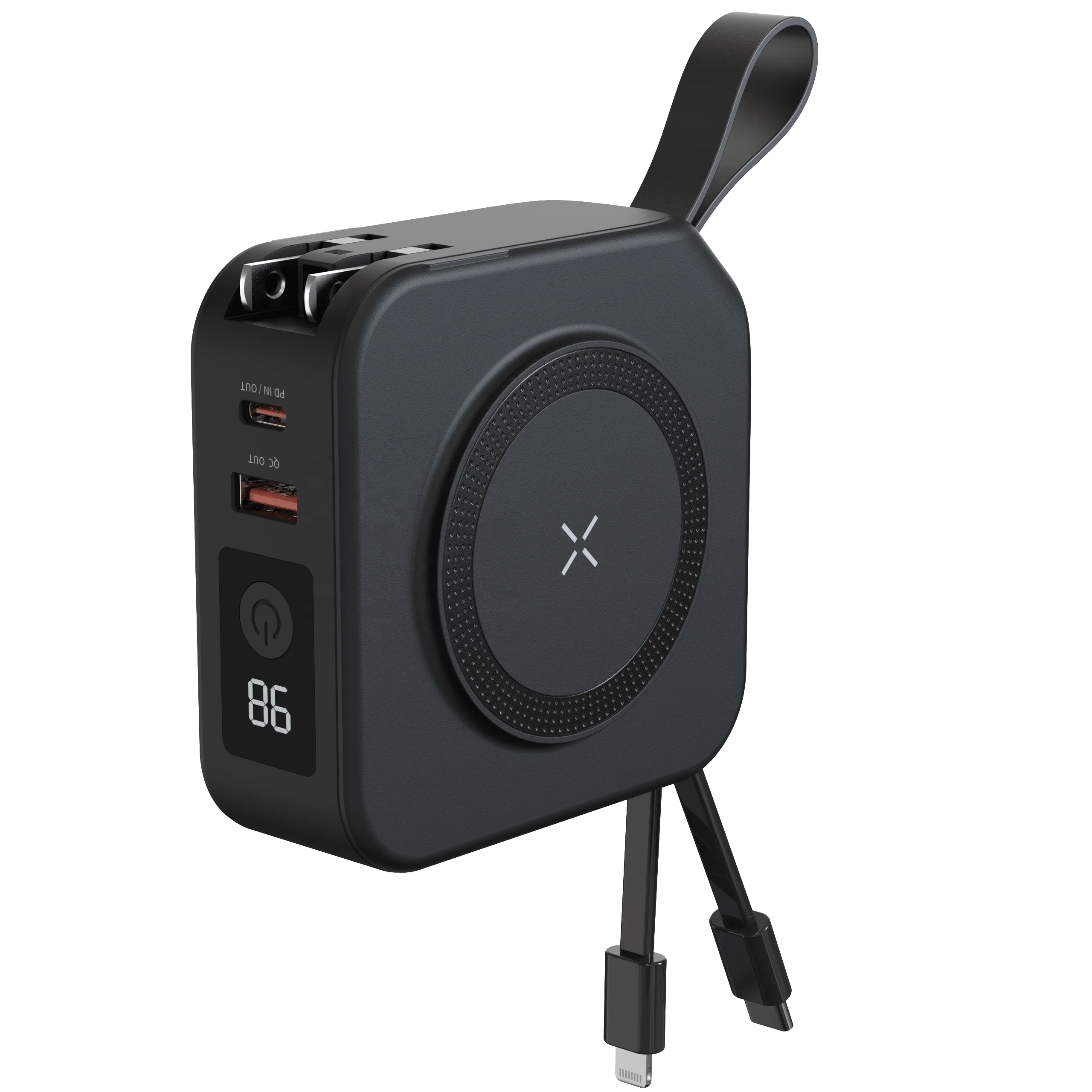Portable Power Station Magnetic Power Bank 10000mAh Fast Charge With Cable Mobile Accessories