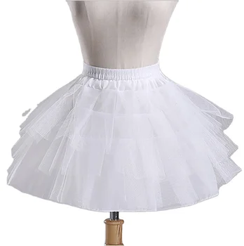 New wedding dress crystal yarn petticoat no crinoline tutu skirt, Adult knee-length petticoat skirts in white Black color