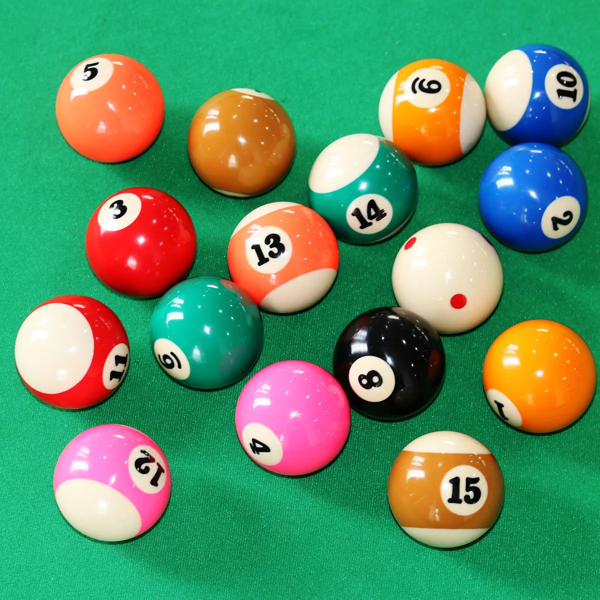 16 pièces 25mm résine Mini Boule de Billard Enfants Jouet