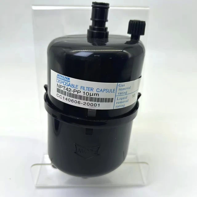 Disposable JETFILTER NPT42 10um Black Filter Capsule for Inkjet Printer  Solvent/UV Inline Ink Filtration Unit