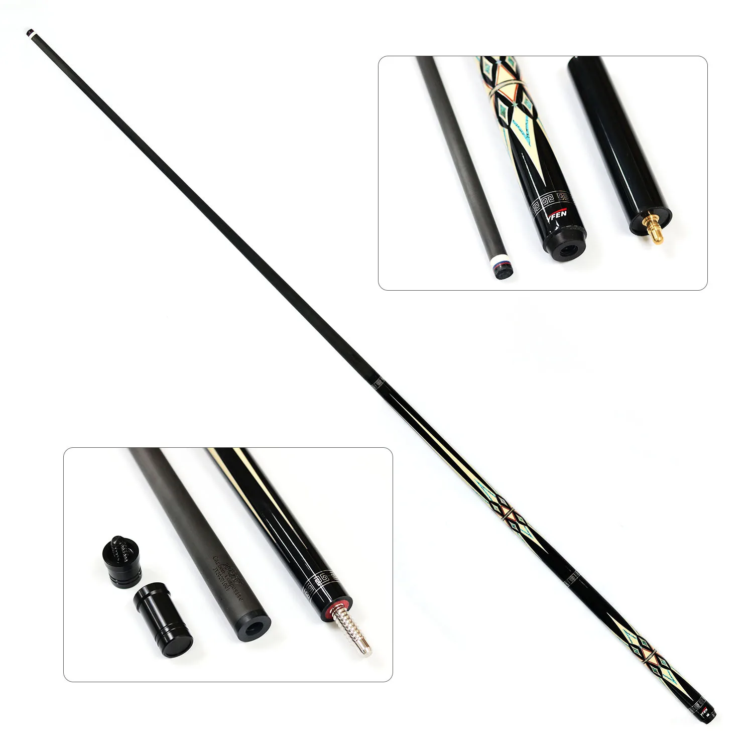 Yfen Pool Cues - Premium Carbon Fiber and Ebony Designs