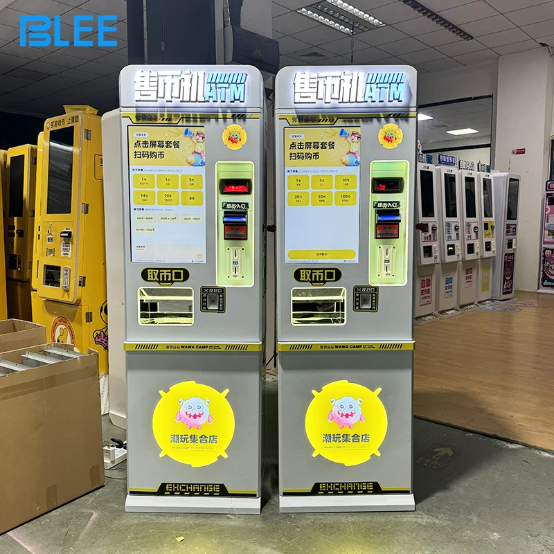 Custom Token Coin Exchange Machine Auto Atm Currency Exchange Machine Coin Change Dispenser Coin Change Vending Machine Arcade