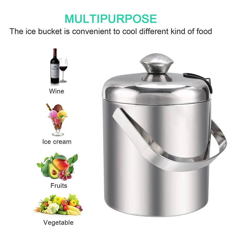 Mini Stainless Steel Ice Tray Bartender Ice Cube Holder Portable Balde