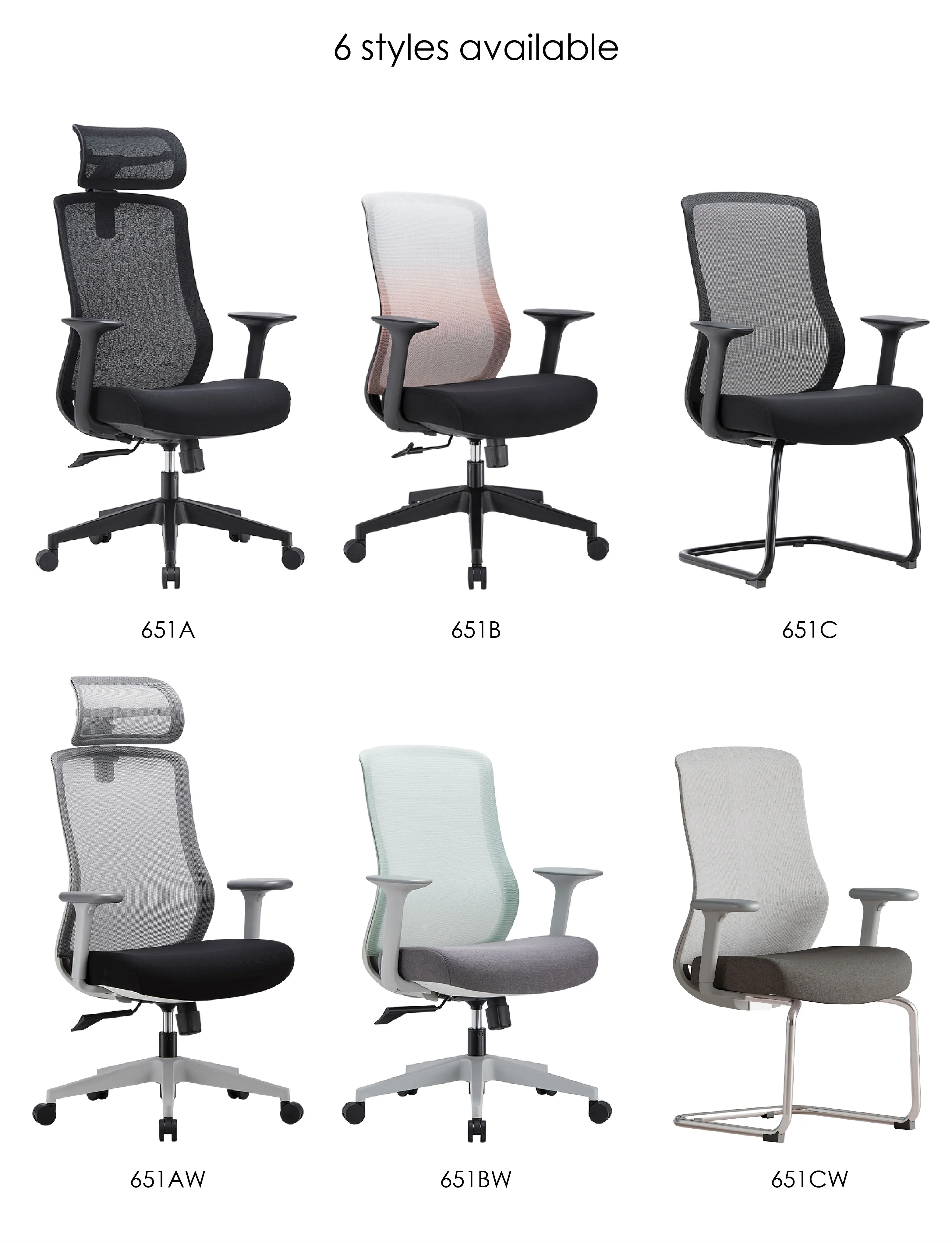 product comfortable ergonomic chair for office mesh swivel office chair chair with sliding sillas de oficina-3
