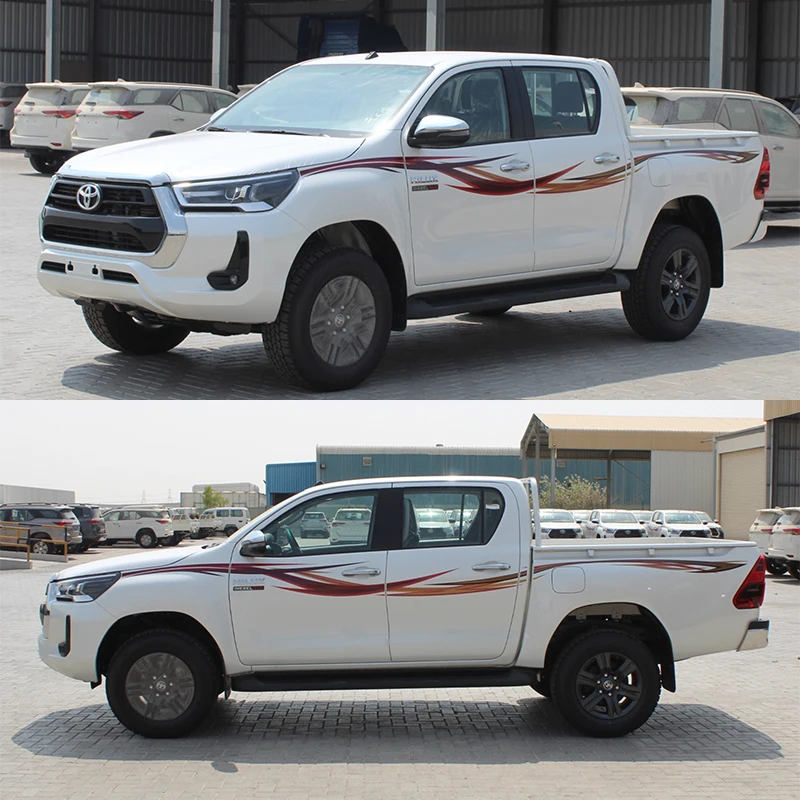 2023 Custom Auto Wrapping  Hilux 4x4 Pic Kup Stripes Vehicle Side Vinyl Car Body Decal Stickers for Car toyota