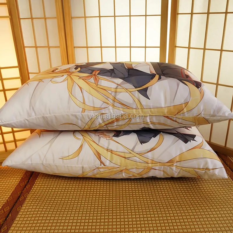 Anime Game Merchandise Custom Printed Knitted Plush Eco-Friendly Non-Toxic Pillowcase 40*70 Custom Logo for Home Hotel Wholesale