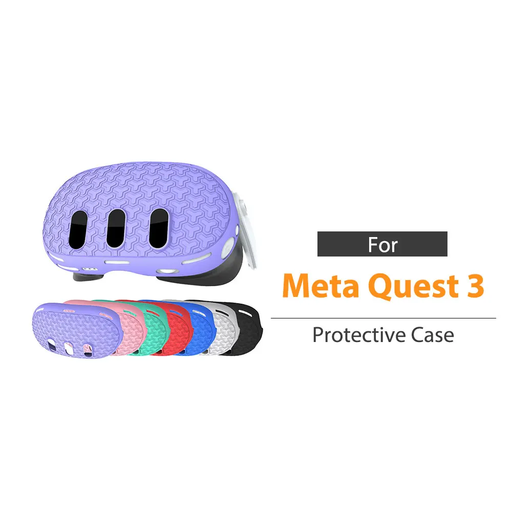 Protective Case Back Cover Silicone Soft Precision Hole For Meta Quest 3 Headset Headband factory