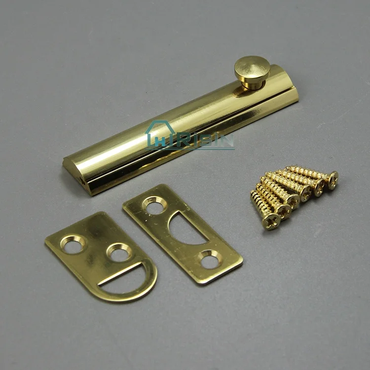 Полированный хромированный латунный раздвижной дверной болт