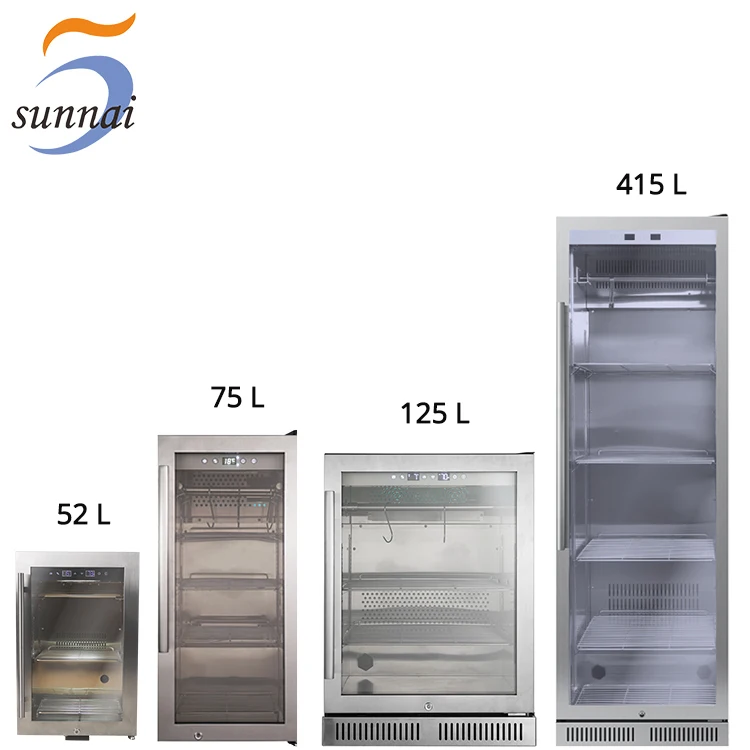 Factory Price Small 125L Compressor UV Light Meat Beef Steak Dry Ager Dry Age Refrigerator