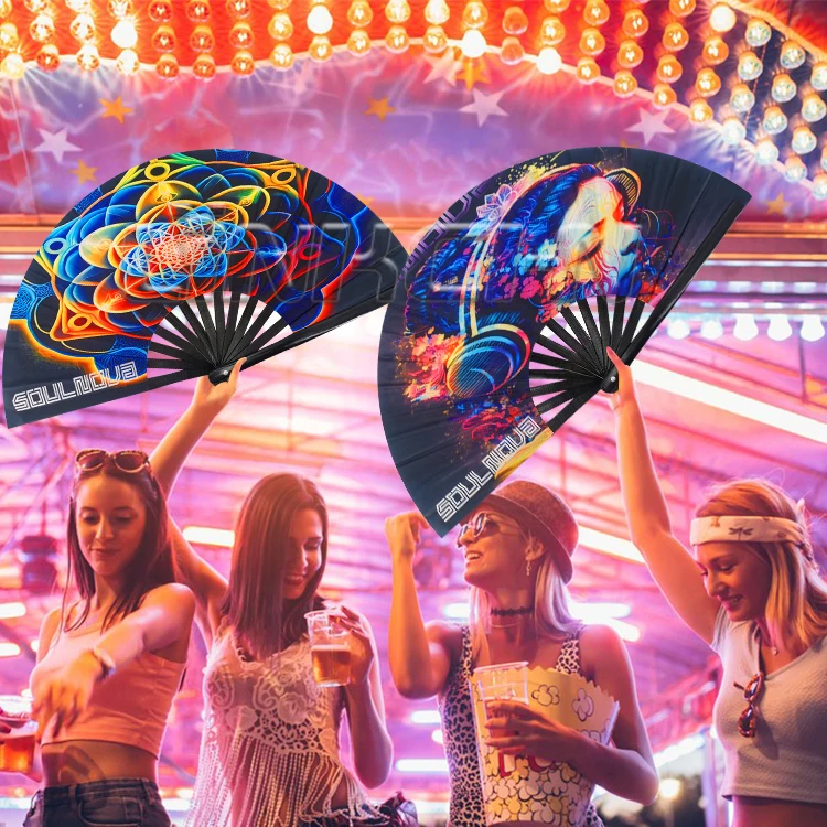 Custom Large Sublimation Fan Blank Hand Fan Printed