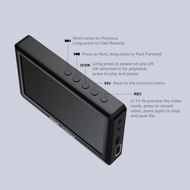 Ezcap180 Standalone Video Recorder VHS Digi with CVBS RCA AV Composite Display MP4 Recording Format