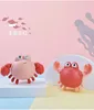 Red random water playing crab