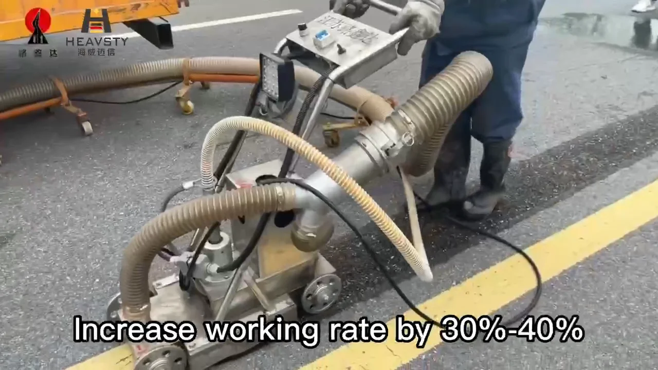 High Pressure Water Blasting Water Jetting Removal Road Marking Paint