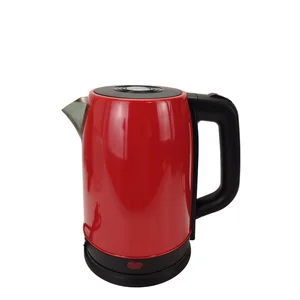 1800W 2.2L   High-End Cordless Stainless Steel Electric Kettle Red Color for Home Use