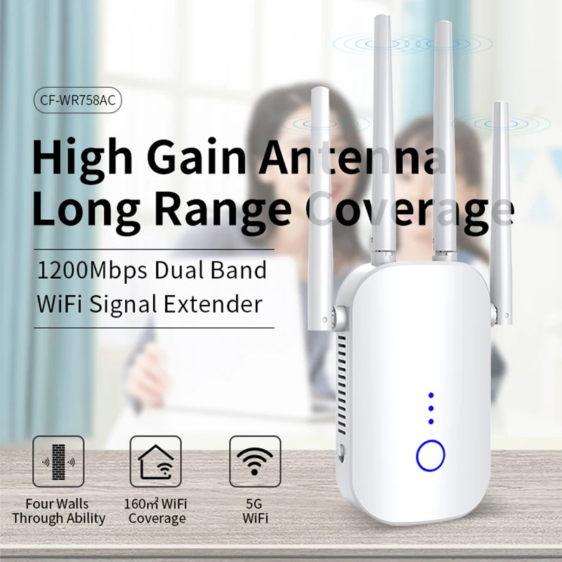По индивидуальному заказу 1200 Мбит/с Dual Band 2 4 ГГц и 5 8 Гц расширитель Wi-Fi Дальность беспроводной повторитель сигнала маршрутизатор с * 3dBi