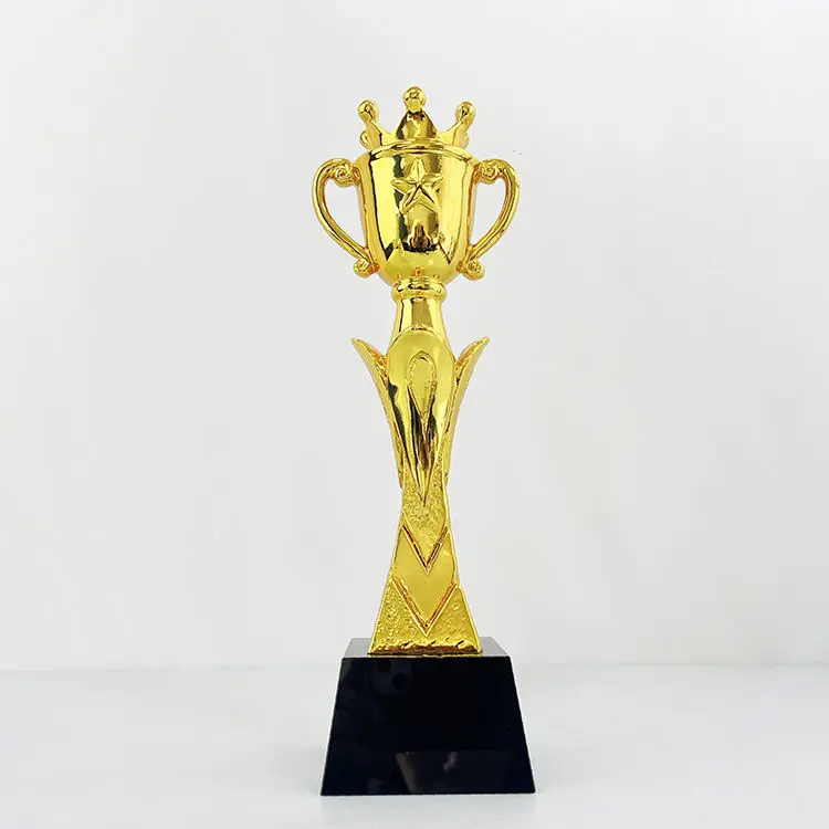 Ręcznie robione 27cm trofeum z żywicy w kolorze złotym, nagroda wysokiej jakości, nowa innowacja, mały most, rocznica, metalowy kryształ szklany