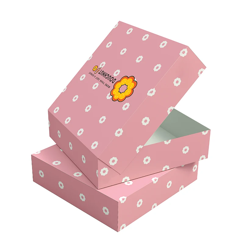 Popular Mochi Donut Box Custom Cardboard Paper Packaging for Half Dozen Donut Box
