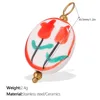 Pj358crg colorful ceramic  pendan-Gold