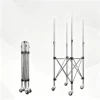 Estructura plegable y extensible de acero inoxidable con ruedas con freno