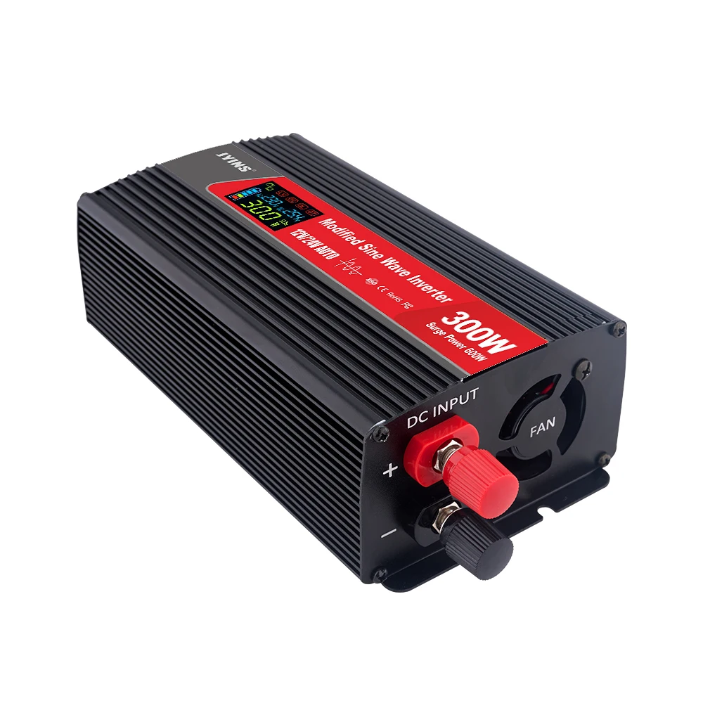 LCD Ekranlı Hisolar 300W Güneş İnvertörü, Hızlı Şarj USB ve Type-C Portları, Modified Sinüs Dalgası Teknolojisi