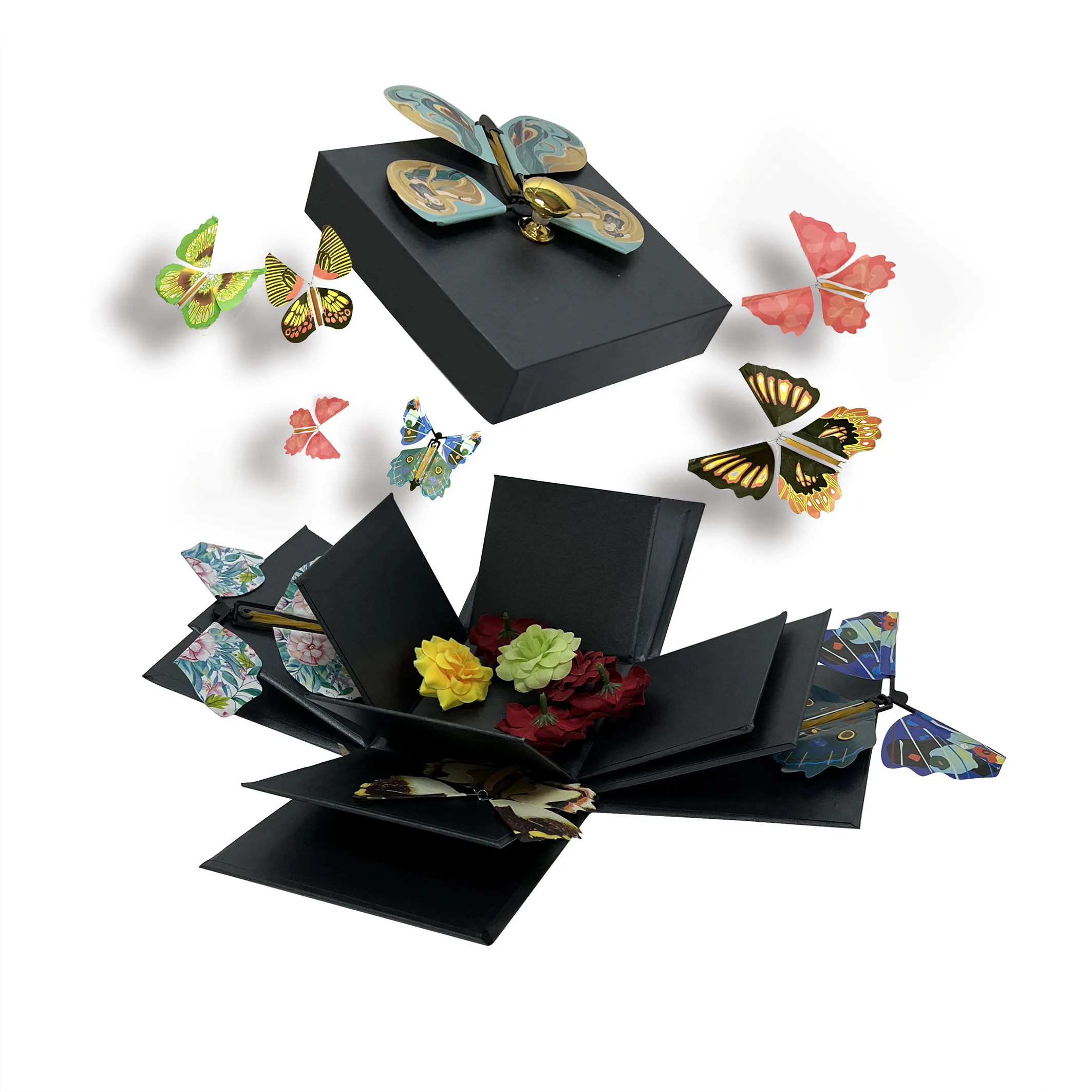 Wholesale Custom Valentine Explosion Gift Surprise Cake Box With Flying