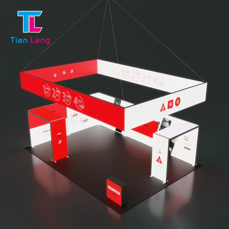 Portable Foldable Ceiling Light Box Easy Installation Trade Show Equipment for Advertising Hanging Dye Sublimation Printed