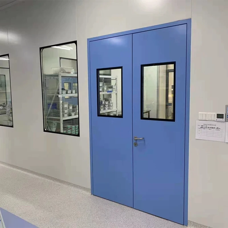Cleanroom Door Steel Gate Door Panels Stainless Steel 304 Handles Frame ...
