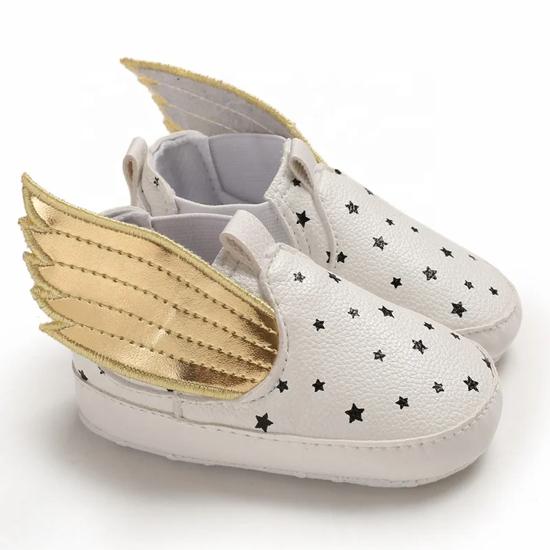 EVERTOP best sale special wing decoration PU leather baby shoes baby boy loafers